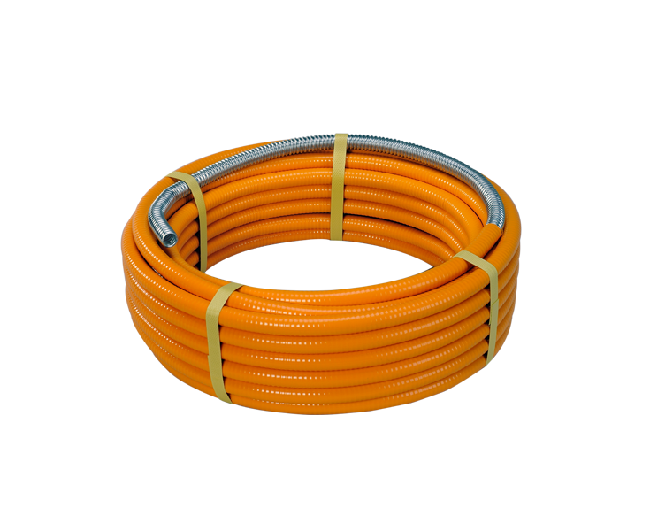 不鏽鋼#304被覆管(黃)  Stainless steel 304 flexible yellow coating tube